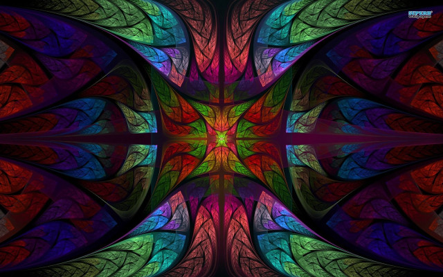 Colorful abstract design star center free wallpaper for desktop - medium preview image