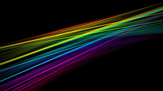 Black background rainbow line white #2 free wallpaper for desktop - medium preview image
