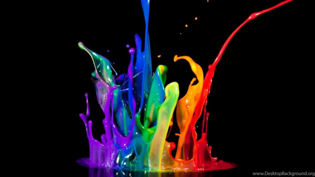 Colorful liquid pouring glass water free wallpaper for desktop - medium preview image