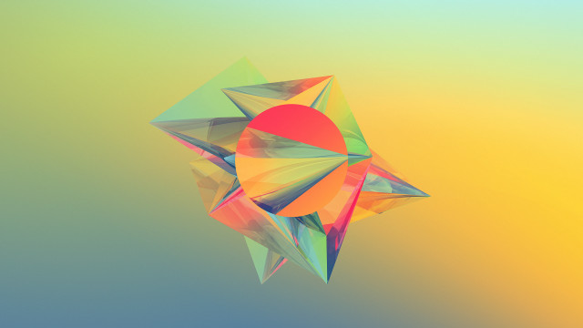 Colorful abstract background sun triangle free wallpaper for desktop - medium preview image