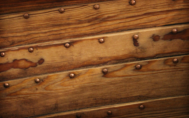 Wooden surface rivets nails clock free wallpaper for desktop - medium preview image