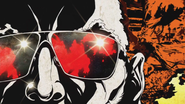 Man sunglasses red background black free wallpaper for desktop - medium preview image