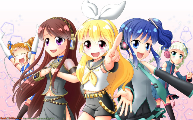 Anime girls guns bunny ears free wallpaper for desktop - medium preview image