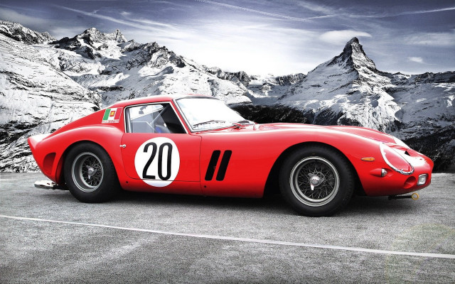 Red sports car number #20 free wallpaper for desktop - medium preview image