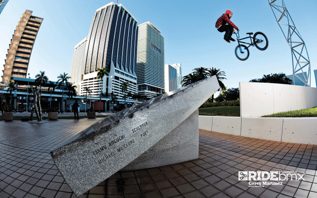 Man bike jumping ramp city free wallpaper for desktop - medium preview image