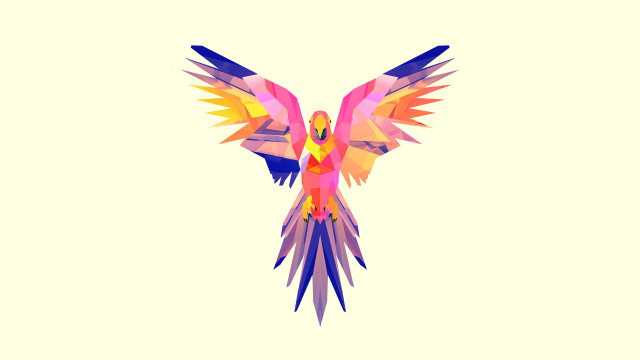 Colorful bird mechanical wings rossdraws free wallpaper for desktop - medium preview image