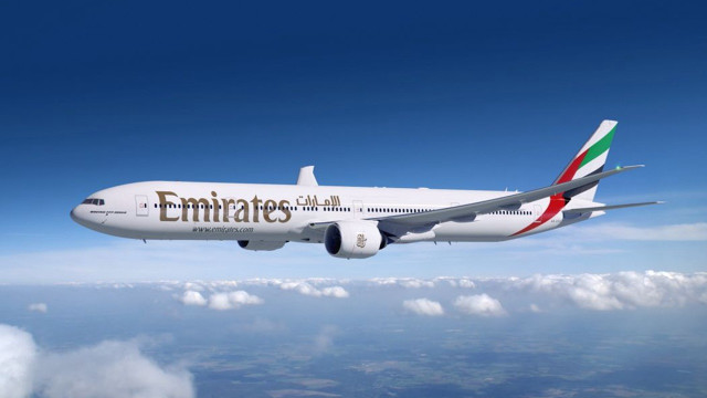 Jetliner flying blue sky clouds #2 free wallpaper for desktop - medium preview image