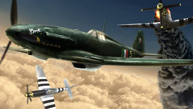 Plane clouds jet fighter flying free wallpaper for desktop - medium preview image