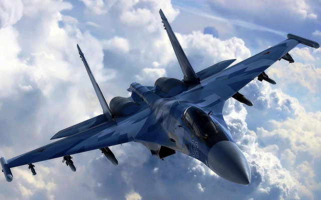 Fighter jet cloudy sky landing #6 free wallpaper for desktop - medium preview image