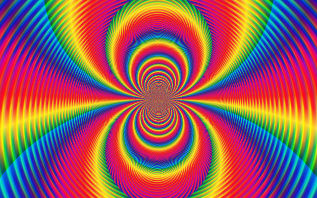 Psychedelic art optical illusion digital free wallpaper for desktop - medium preview image