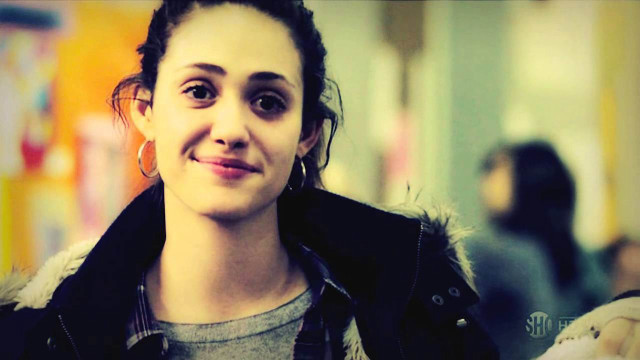 Woman jacket smile coat shoulders free wallpaper for desktop - medium preview image