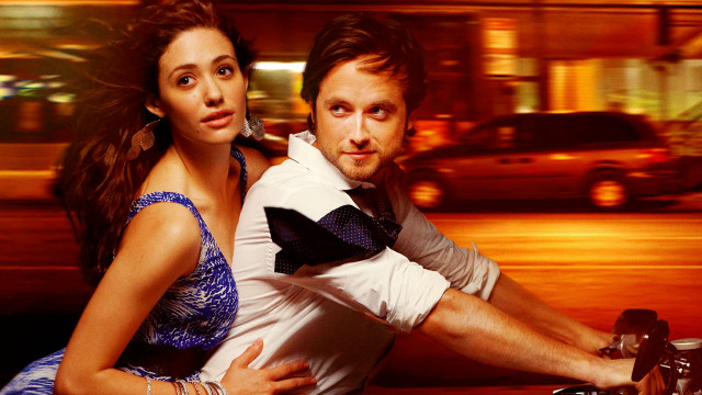 Man woman motorcycle night street free wallpaper for desktop - medium preview image