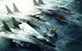 Fighter jets parked runway truck 4 - metal gear free wallpaper