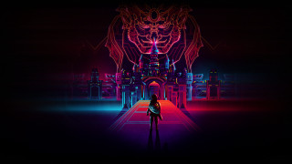 Person giant robot dark room - a giant robot free wallpaper
