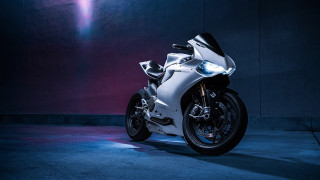White motorcycle dark room purple 2 - carlo carlone free wallpaper