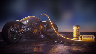 Motorcycle hose road night bright - the bike free wallpaper