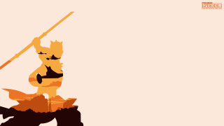 Man sword shield bird silhouette - brazier free wallpaper for desktop
