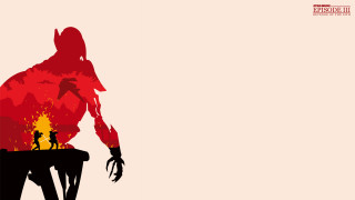 Man fire demon red standing - warframe armor free wallpaper for desktop