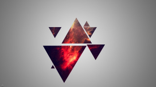 Space themed triangle star red - a space free wallpaper