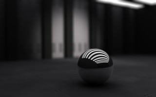 Black white photo ball room 2 - octane renderer free wallpaper