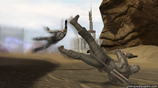 Man falling plane desert mountain - eve ryder free wallpaper