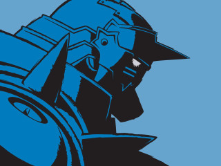 Man hat blue background black - a blue suit free wallpaper