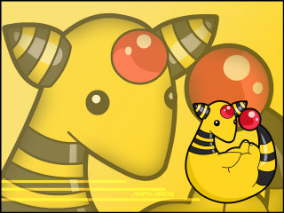 Yellow elephant red balloon striped - a red nose free wallpaper