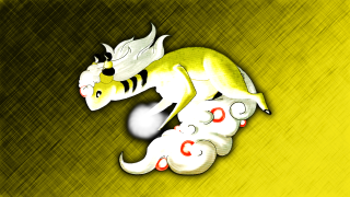 Yellow white dragon red eyes - dragon free wallpaper for desktop
