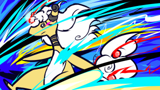 Woman surfing surfboard blue background - a painting of a woman free wallpaper for desktop