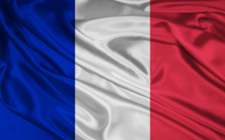 France flag red white blue - free minimalism wallpaper for desktop