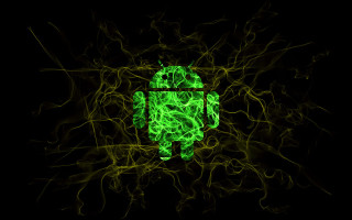 Green yellow glowing object dark - android free wallpaper for desktop