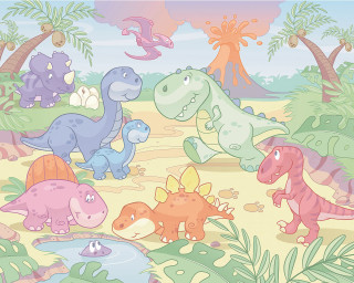 Dinosaurs jungle walking trees plants - a jungle free wallpaper