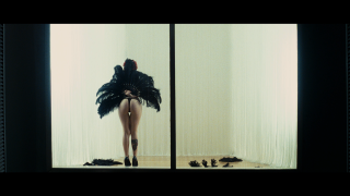 Woman black dress bird wings - a black bird free wallpaper