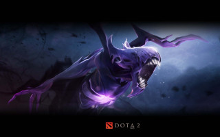 Demonic creature purple light face - free dark wallpaper for desktop