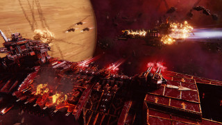 Space station rockets smoke flames - warhammer free wallpaper