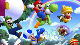Mario luigi flying bubbles rainbows 2 - fletcher martin free wallpaper