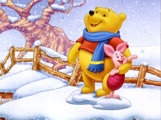 Winnie the pooh piglet snow - a winnie free wallpaper