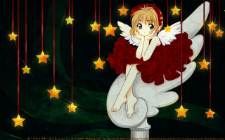 Girl wings red dress white - a white object free wallpaper