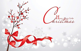 Christmas card red ribbon berry - a christmas card free wallpaper