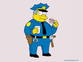 Cartoon police officer donut coffee - carl gustaf pilo free wallpaper
