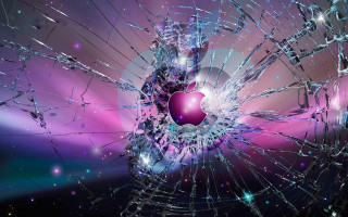 Broken glass heart purple blue 4 - darrell riche free wallpaper