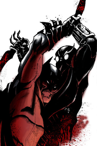 Batman catwoman guns blood splatters - auto free wallpaper for mobile