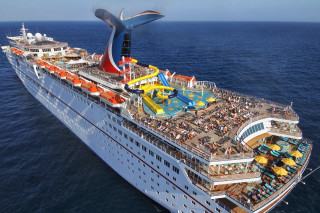 Cruise ship water slide city - the top of its free wallpaper