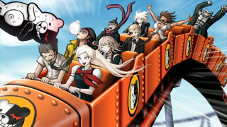 Cartoon roller coaster people riding - many person free wallpaper
