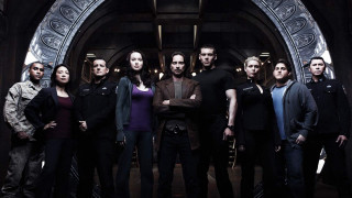 Group people room circular doorway - the center free wallpaper