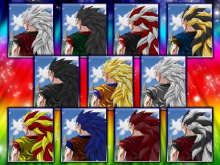 Anime characters diverse colors hair - temporary free wallpaper for desktop