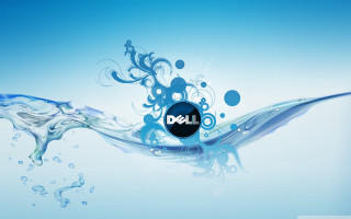 Dell logo blue background water 2 - a dell logo free wallpaper