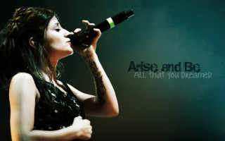 Woman microphone quote gothic divine - divine free wallpaper for desktop