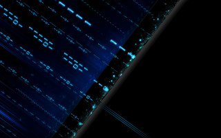 Black background blue lines dots - holography free wallpaper