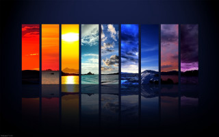 Sky water sun reflection colors - a series free wallpaper for desktop